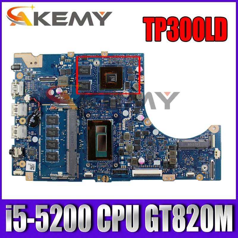 

Материнская плата TP300LD с процессором i5-5200, процессором GT820M, 2 ГБ, 4 Гб ОЗУ, для ноутбука ASUS TP300L, TP300LD, TP300LJ, Q302L, Q302LA, протестированная материнская ...