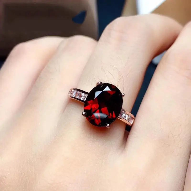 Новые Классические обручальные кольца в стиле ретро с овальным Рубином для