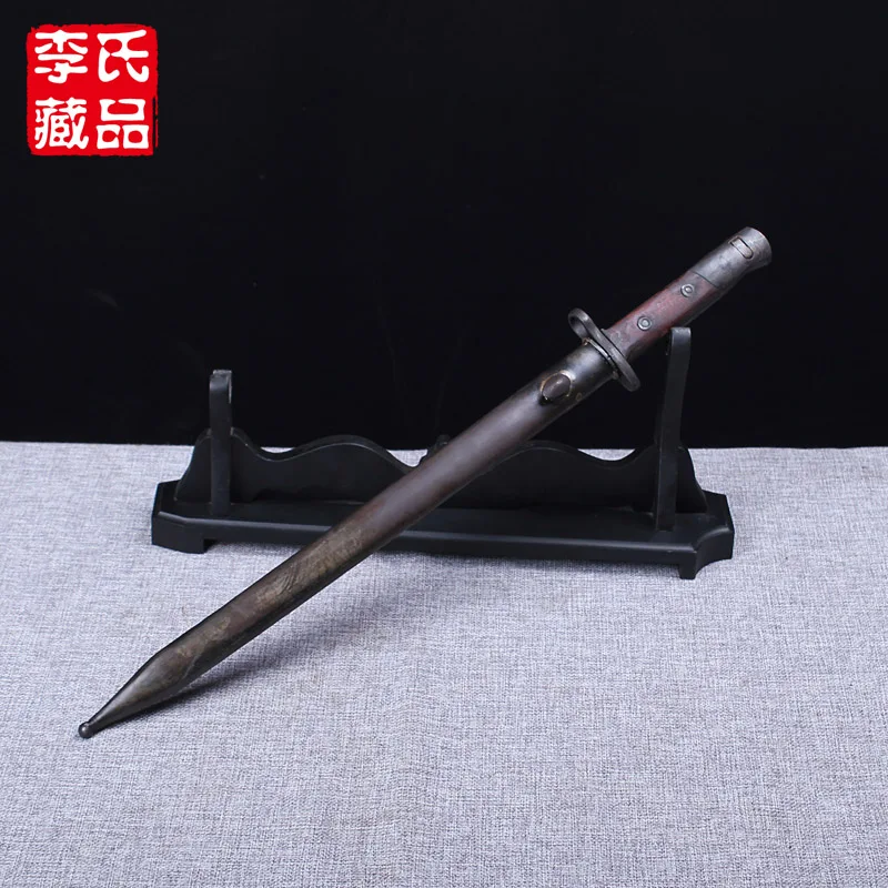 Ancient Weapon Cold Weapon World War II Rubber bayonet 30 bayonet Jiang Zhongzheng Huangpu Military Academy Sword Prop