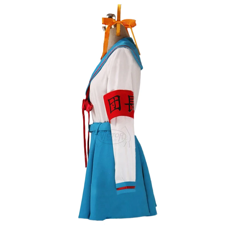 Suzumiya Haruhi Косплей Школьная женская форма Костюм моряка Платье