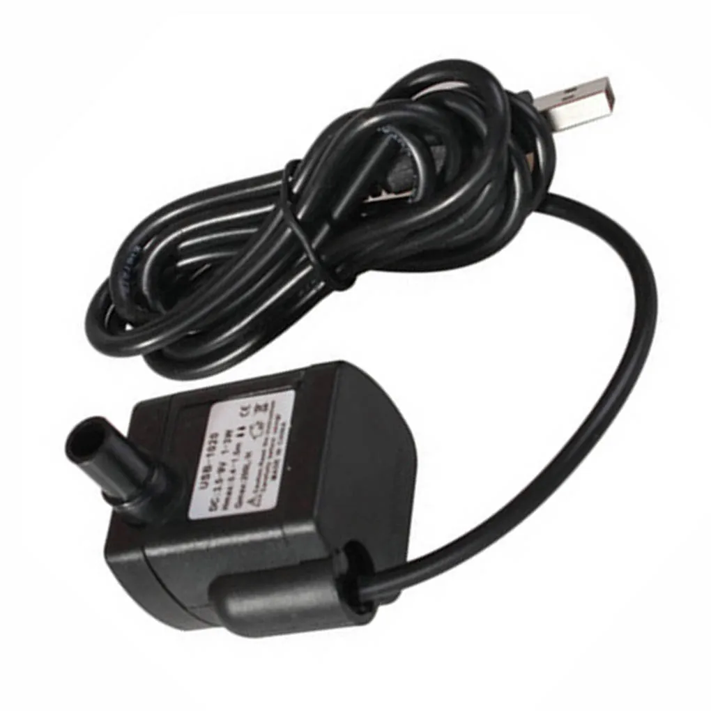 

USB-1020 Water Pump Ultra Quiet Aquarium Fountain Pump Waterproof Submersible Tool Black