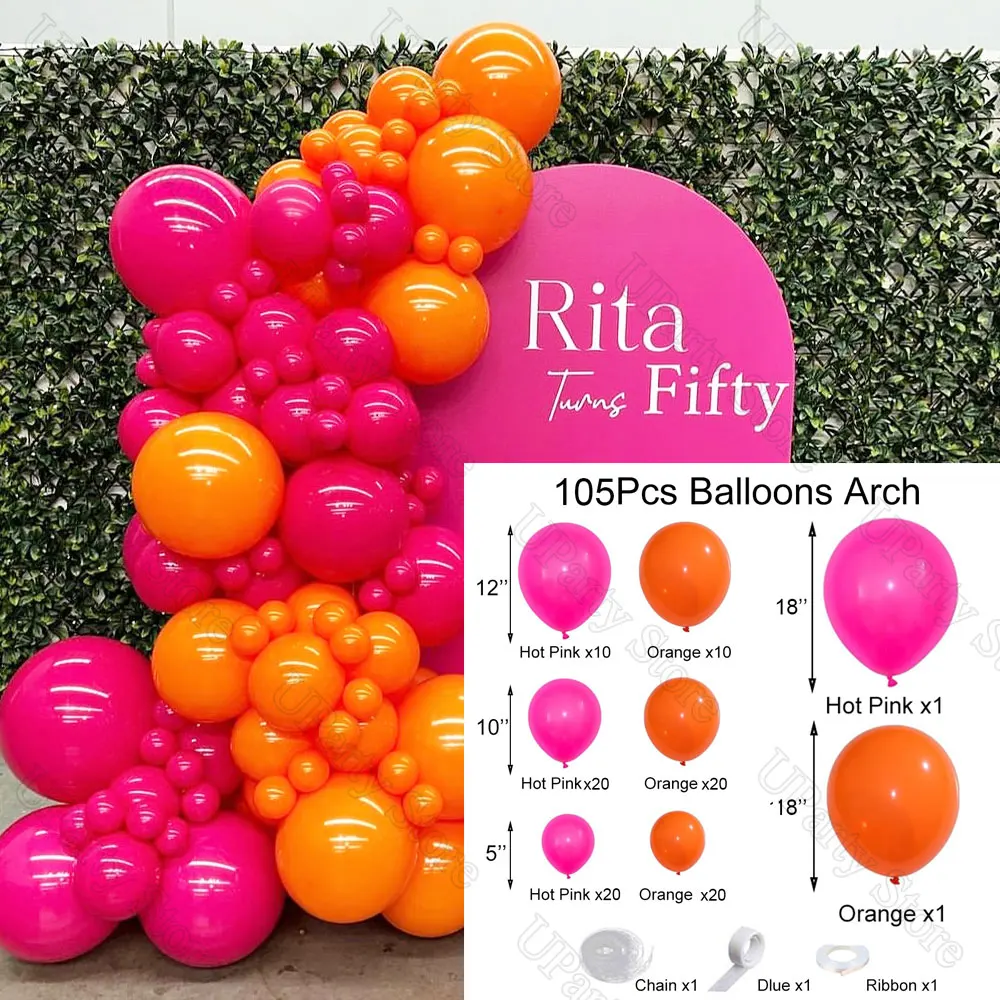 

Розовые оранжевые воздушные шары для праздника MicroPlush