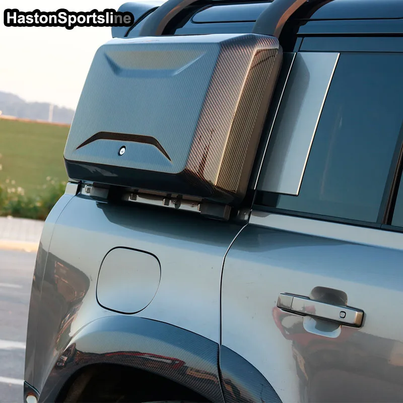 

For Land Rover Defender Luggage Rack Side Small Bag Suitcase Real Carbon Fiber Exterior Parts 2020-2022