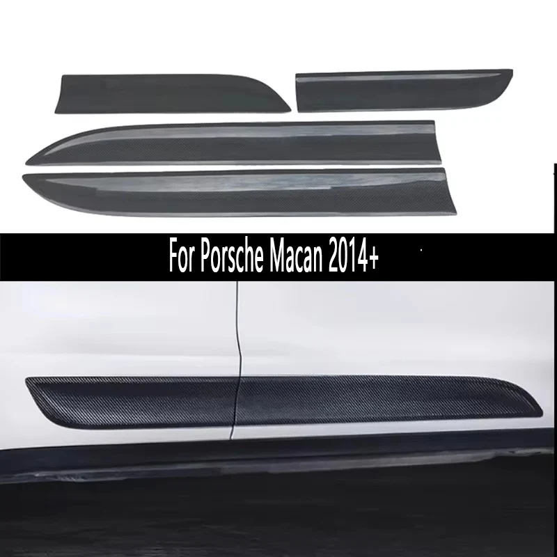 Для Porsche Macan 2014+ углеродное волокно накладка на дверную панель автомобиля боковая