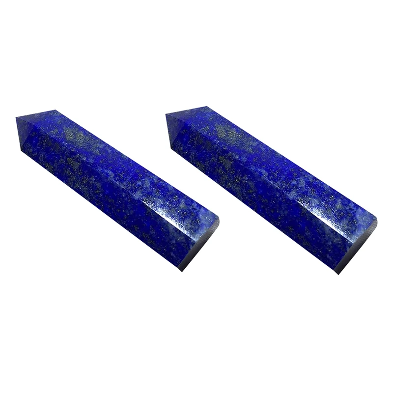2 шт. лазурит натуральный кристалл колонна хрустальная шестиугольная
