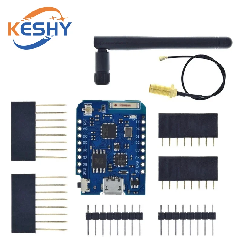 Фото WEMOS D1 Mini Pro 16M байт разъем для внешней антенны NodeMCU на базе ESP8266 CP2104 CH9102 WIFI макетная плата для Arduino №2