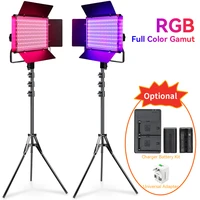 50w rgb led video light with app control dimmable bi color 3200 5600k photography lamp for youtube gaming streaming broadcasting