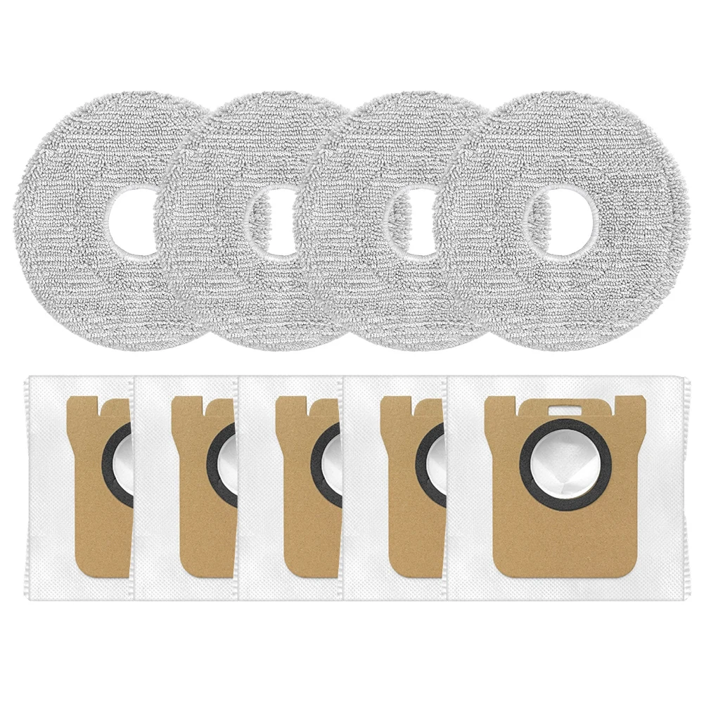 Комплект для робота-пылесоса Xiaomi 5/OV31GL, Mijia 5C/OV42CN: 4 швабры + 5 мешков для пыли