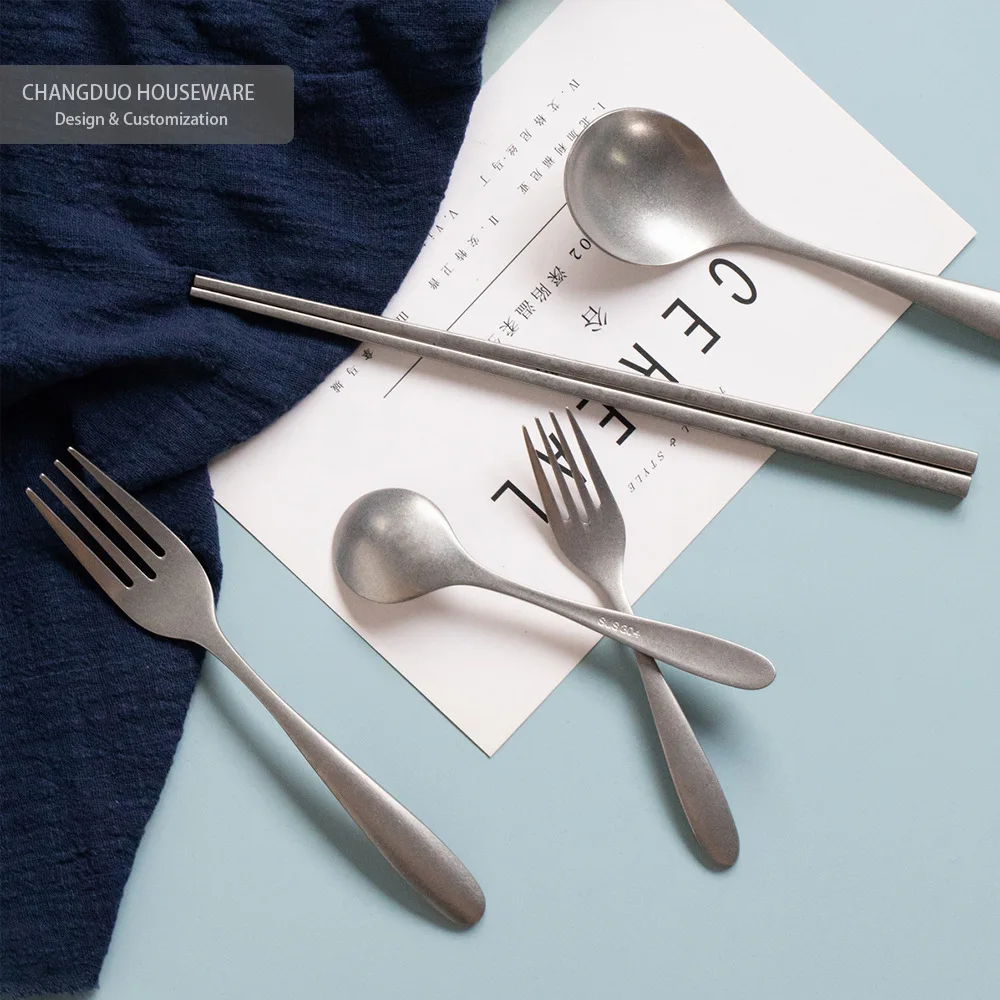 

AhunderJiaz Retro Stainless Steel Knife Spoon Fork Set Metal Polished Craft Home Kitchen Food Decoration Cutlery 빈티지 소품