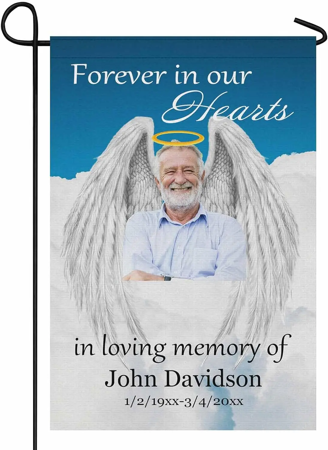 YesCustom Персонализированные мемориальные садовые флаги индивидуальный флаг Forever in