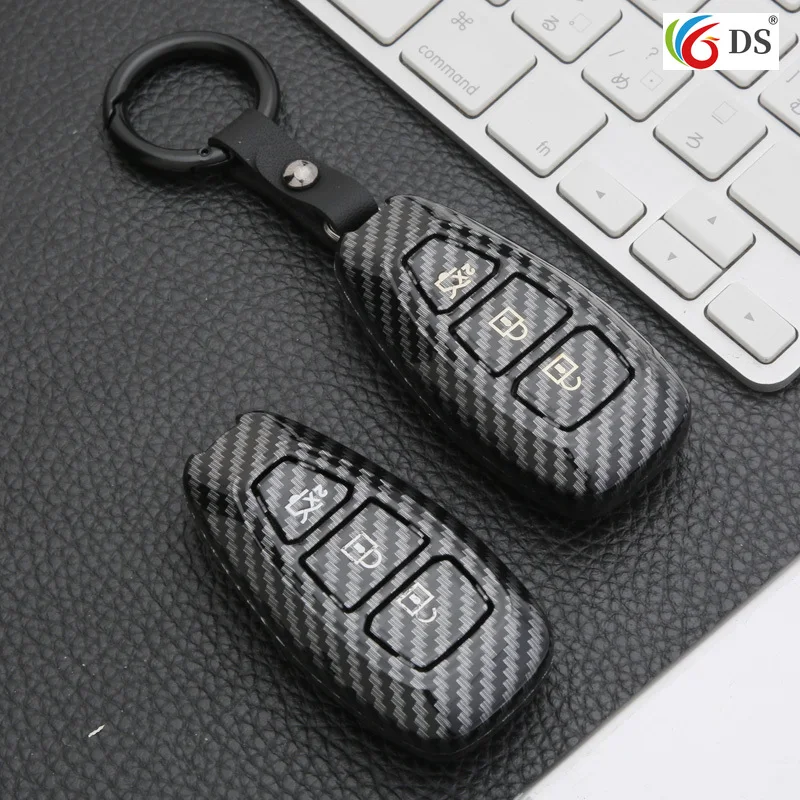 

Carbon Fiber Remote Car Key Case Shell For Ford Fiesta Mondeo Ecosport Kuga Focus ST C-Max B-Max Focus 3 MK3 MK4 escape key bag