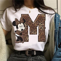 white tshirts minnie mouse font a b c d e f g short sleeve tshirt womens custom name letter combination printing t shirt top