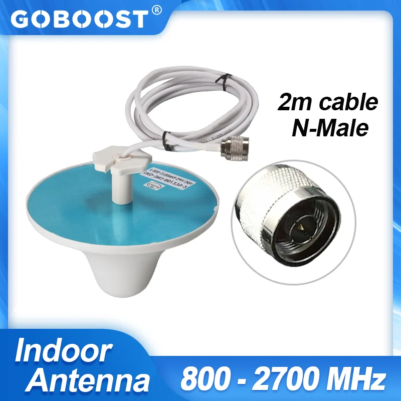 Потолочная комнатная антенна GOBOOST усилитель сигнала gsm с кабелем 2 м и штекером N