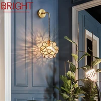 bright modern indoor wall lamps brass creative romantic petal decorative for living room corridor bed hotel