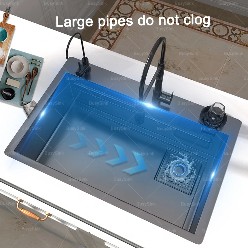 Кухонная раковина из нержавеющей стали с одним слотом