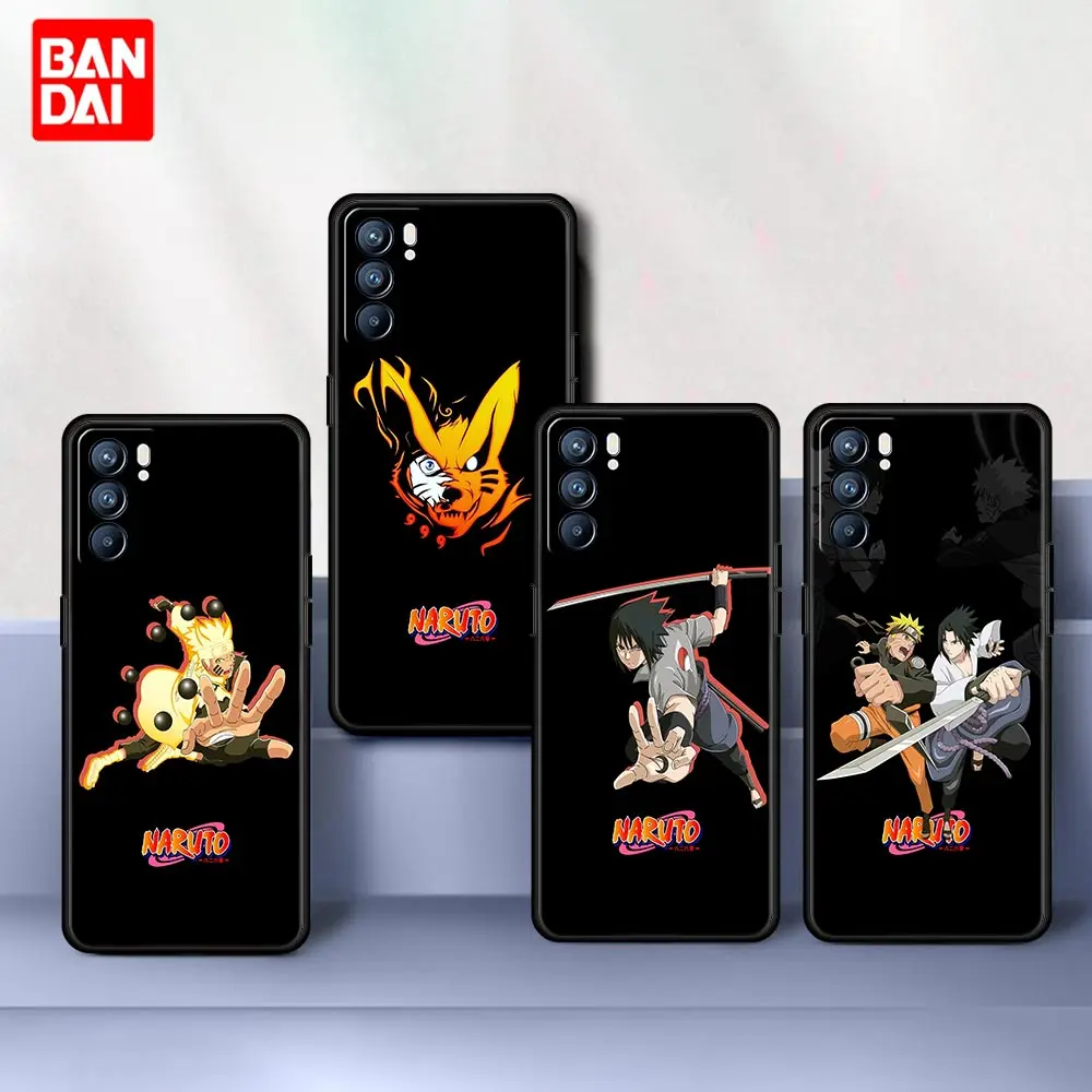 

Naruto Sasuke Dark Case for Oppo A53 A52 A3s A12 A9 A15 A31 A54 A74 A93 A94 F5 F11 Find X2 Pro Lite Cover Silicone Funda Black