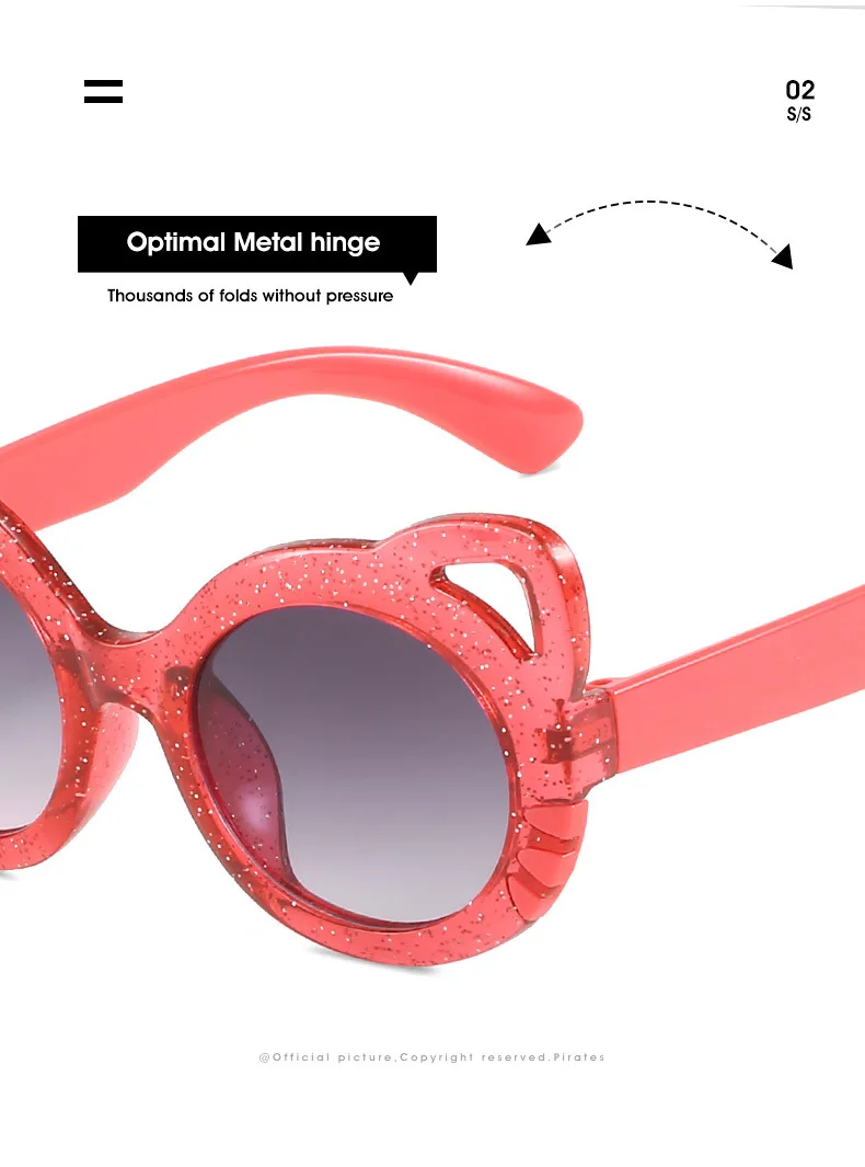 Детские солнцезащитные очки VWKTUUN милые в форме кота детские круглые линзы