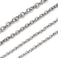 10meters stainless steel chain roll o shape link cable cross chains for bracelet necklace diy jewelry making diy bulk wholesale