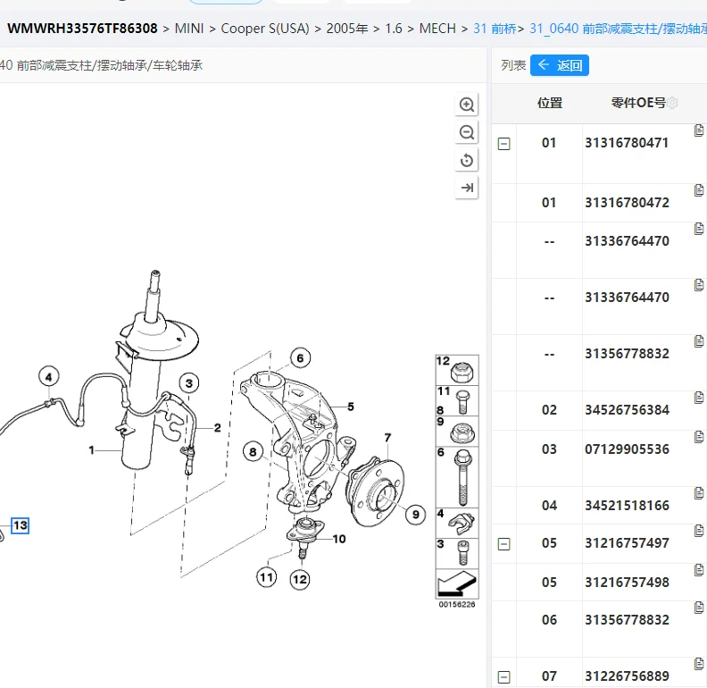 

4 шт., передний и задний поглотитель Mini 33526781136 31316780471