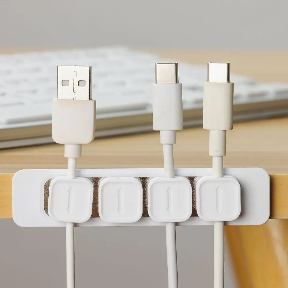Магнитный самоклеящийся силиконовый органайзер для USB-кабеля зарядного