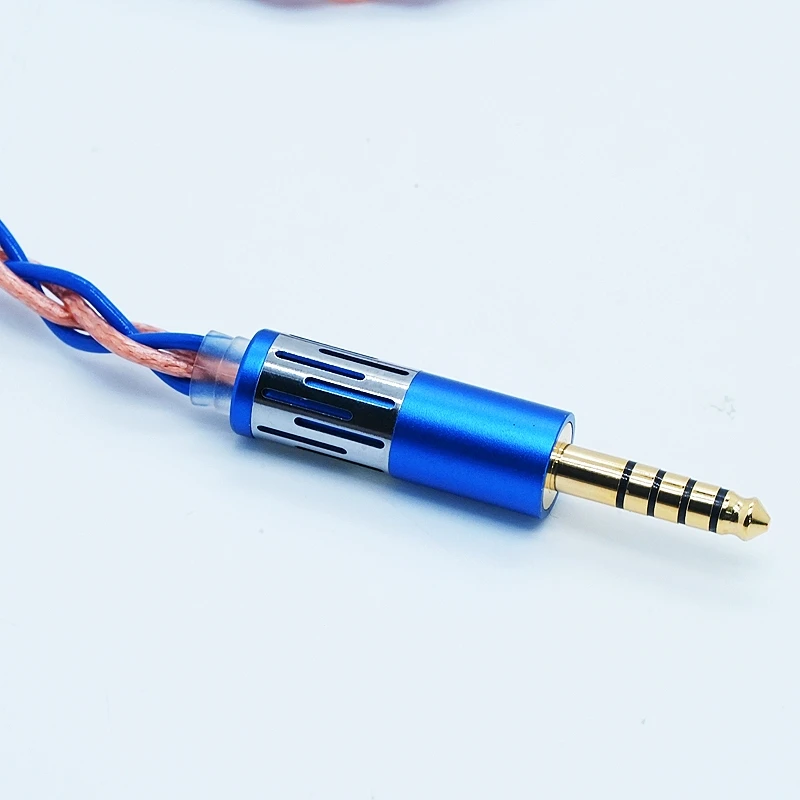 Фото XINHS L05 Blue Star 4-жильный кабель для наушников с синей медной оплеткой и монокристаллической медной головкой, для MMCX/0.78 2PIN/QDC/IE900 №4
