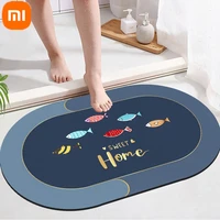 xiaomi youpin diatom mud bathroom pattern floor mat 5080cm strong water absorption non slip quick drying mat for living room