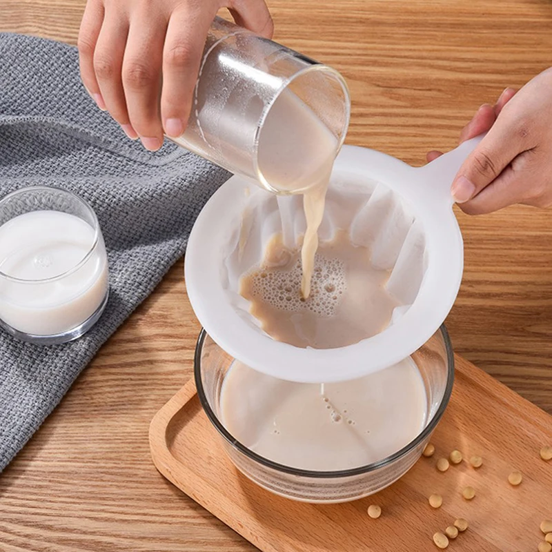 Nylon Ultra Fine Mesh Strainer with Handle for Filter Yogurt Juice Tea Baby Food Soy Milk Honey Wine Kitchen Food Strainers