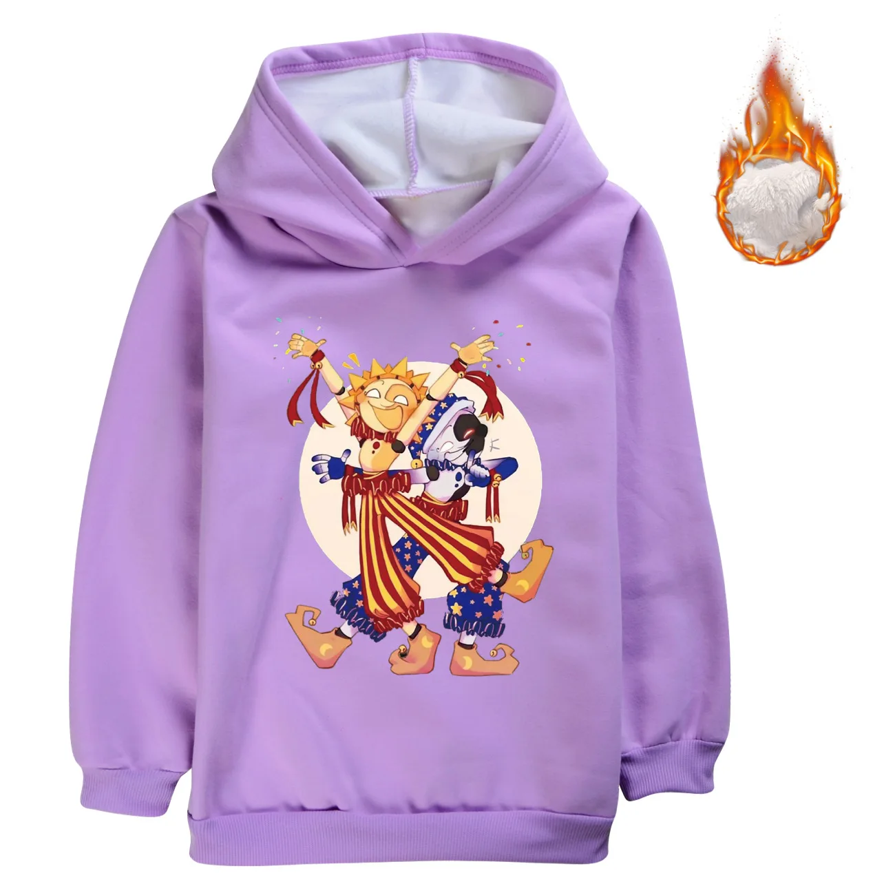 Детские бархатные толстовки пуловеры Fnaf Sundrop одежда зимние детские пальто с