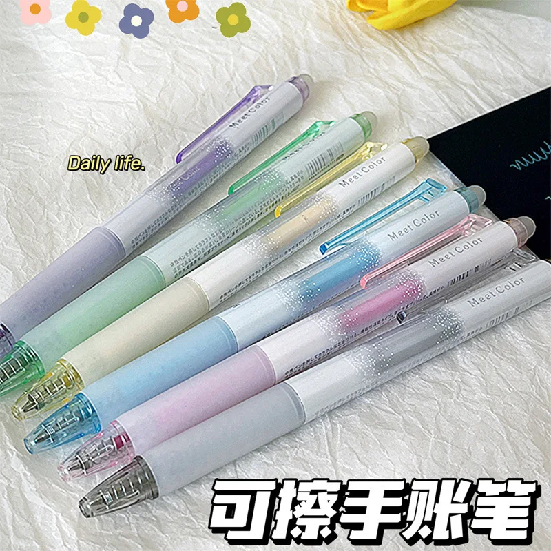 1/6Pcs/Set Scented Color Glitter Erasable Gel Pen 0.5mm Bullet Tip Blue Ink Refill Rods Ballpoint pen Drawing Washable Handle - купить по