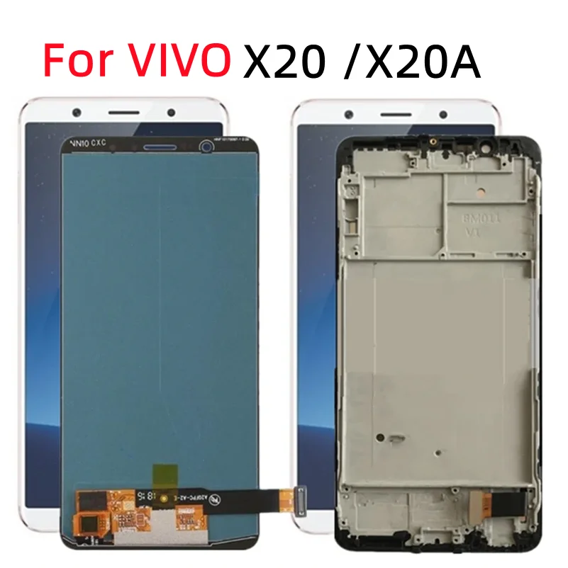 ЖК-дисплей TFT для VIVO X20 X20A, ЖК-дисплей, сенсорный экран, дигитайзер, стеклянный объектив в сборе, замена для телефона X20 A, ЖК-экран