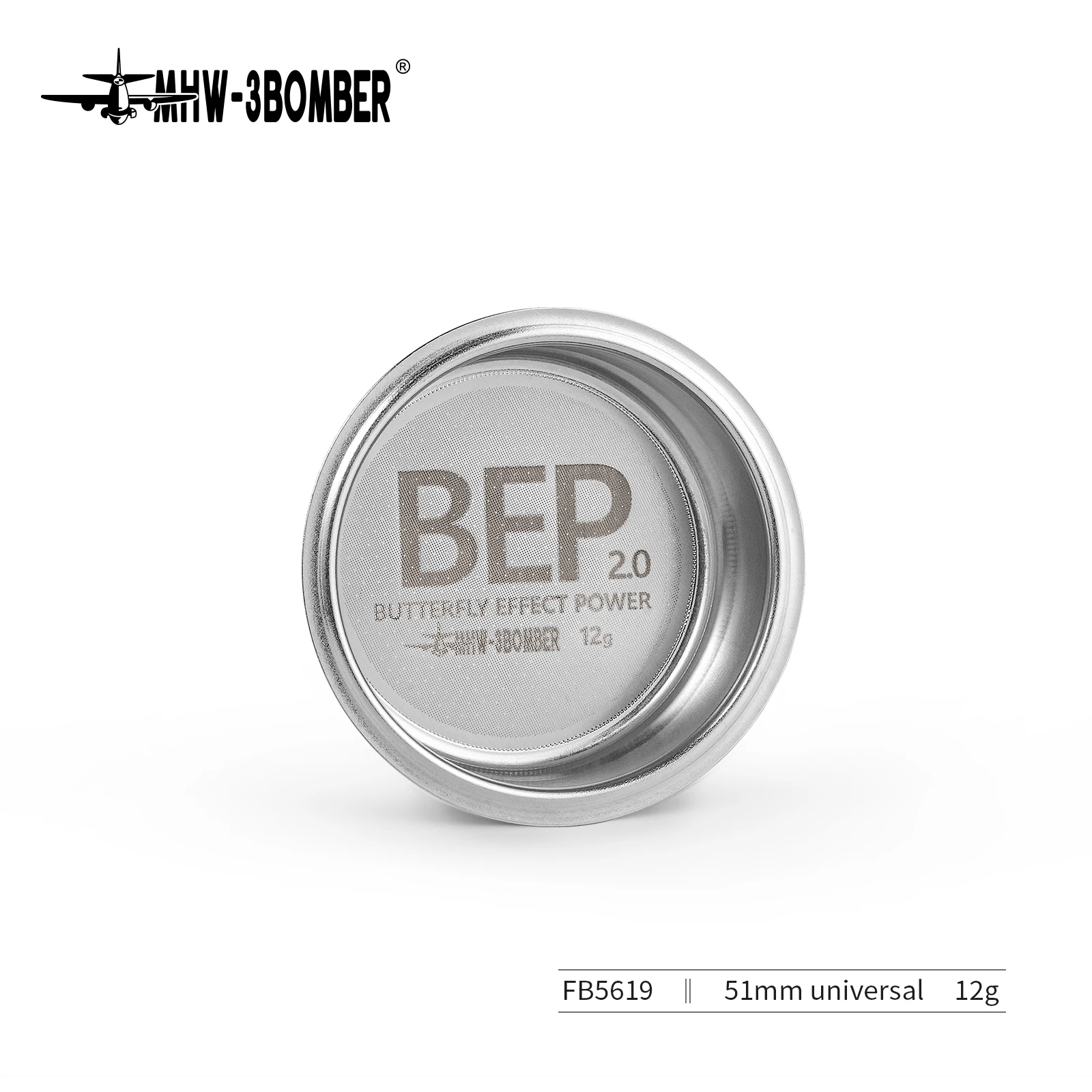 

MHW-3BOMBER BEP Фильтр для кофе-бабочки 54/58 мм Двухслойная корзина для портафильтра из нержавеющей стали Кофемашина под давлением