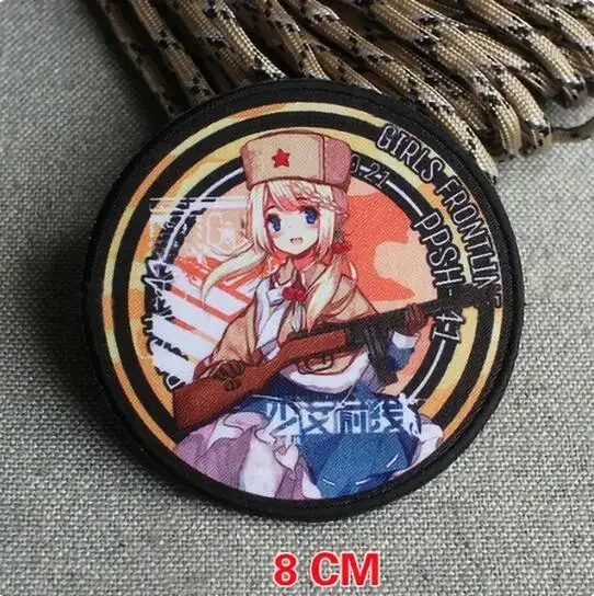 Тактический идентификационный значок на липучке для девушек Gun Girls ACGN с героями