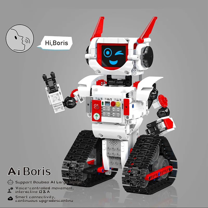 Фото Интерактивный робот-конструктор AI Boris RC с голосовым диалогом, программируемая интеллектуальная игрушка, подарок для мальчиков №4
