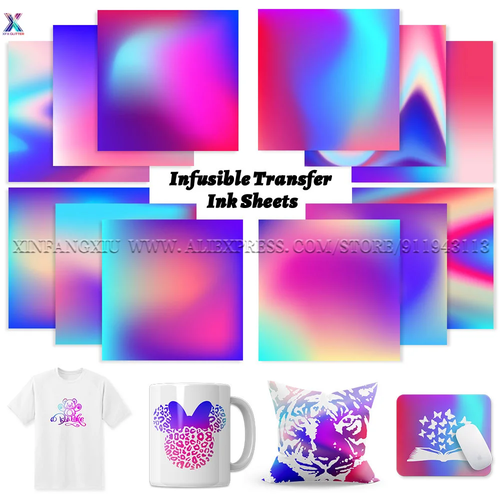 

XFX inплавкий переводной чернильный Лист 12*12 В Звездные чернила переводная бумага Galaxy сублимационный переводной винил для кружек пресса футб...