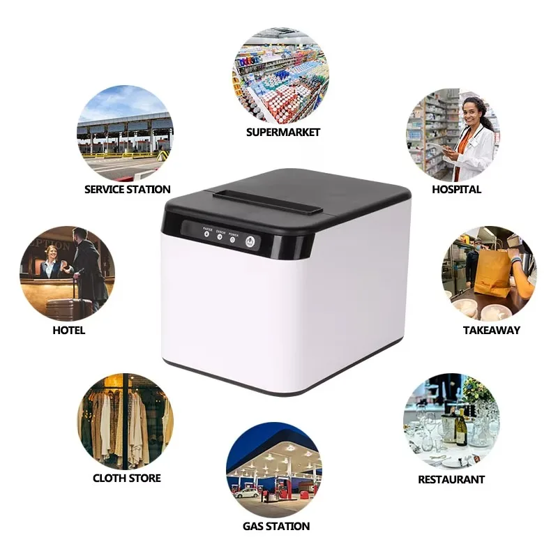 Фото Термопринтер для кассовых систем ZYWELL, новый, 80 мм, Ethernet, для чеков и билетов №5