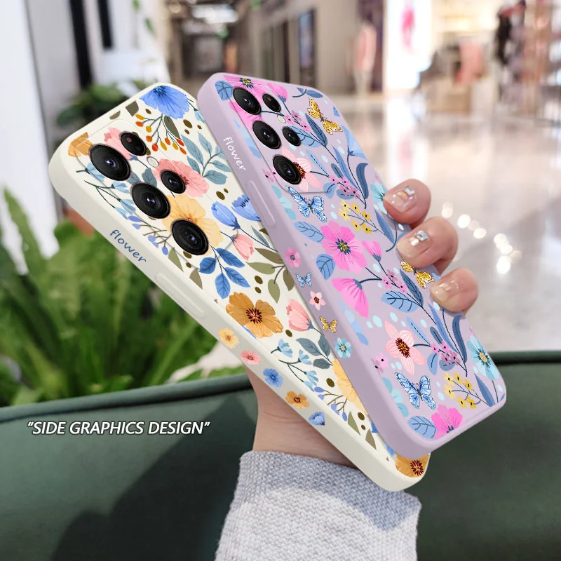 Miss Pattern Phone Case For Samsung Galaxy S23 S22 S21 S20 Ultra Plus FE S10 S9 S10E Note 20 ultra 10 9 Plus Cover