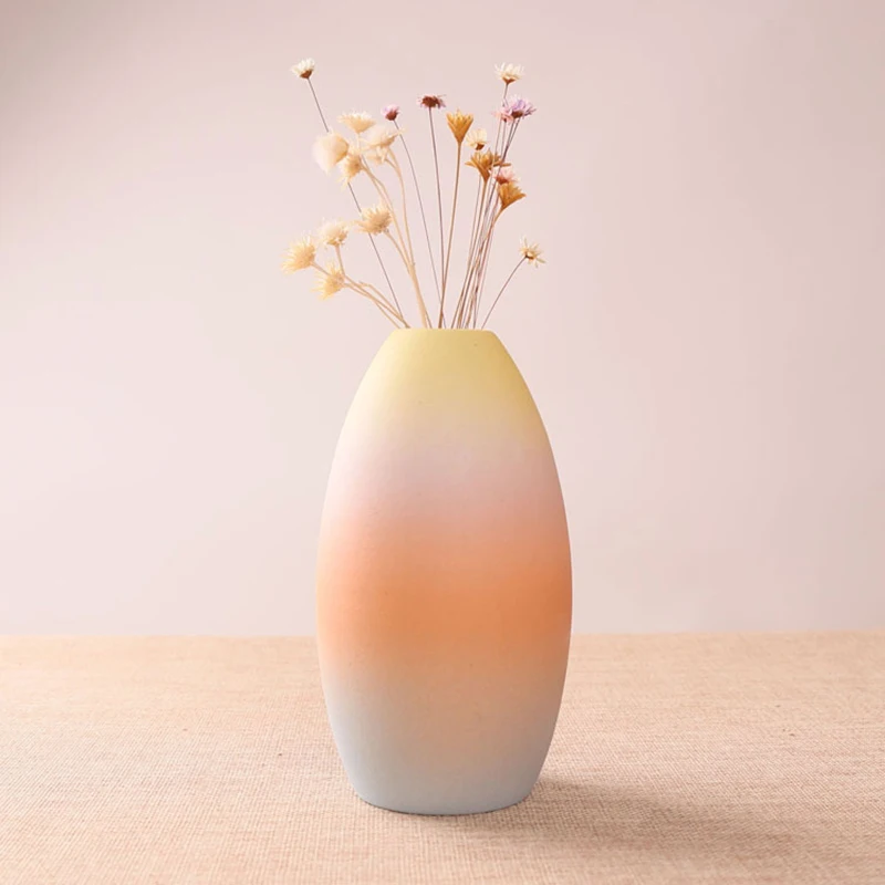 

Классическая ваза для цветов, цвет: розовый, синий, белый, градиент, скандинавский стиль, украшение для дома, гостиной