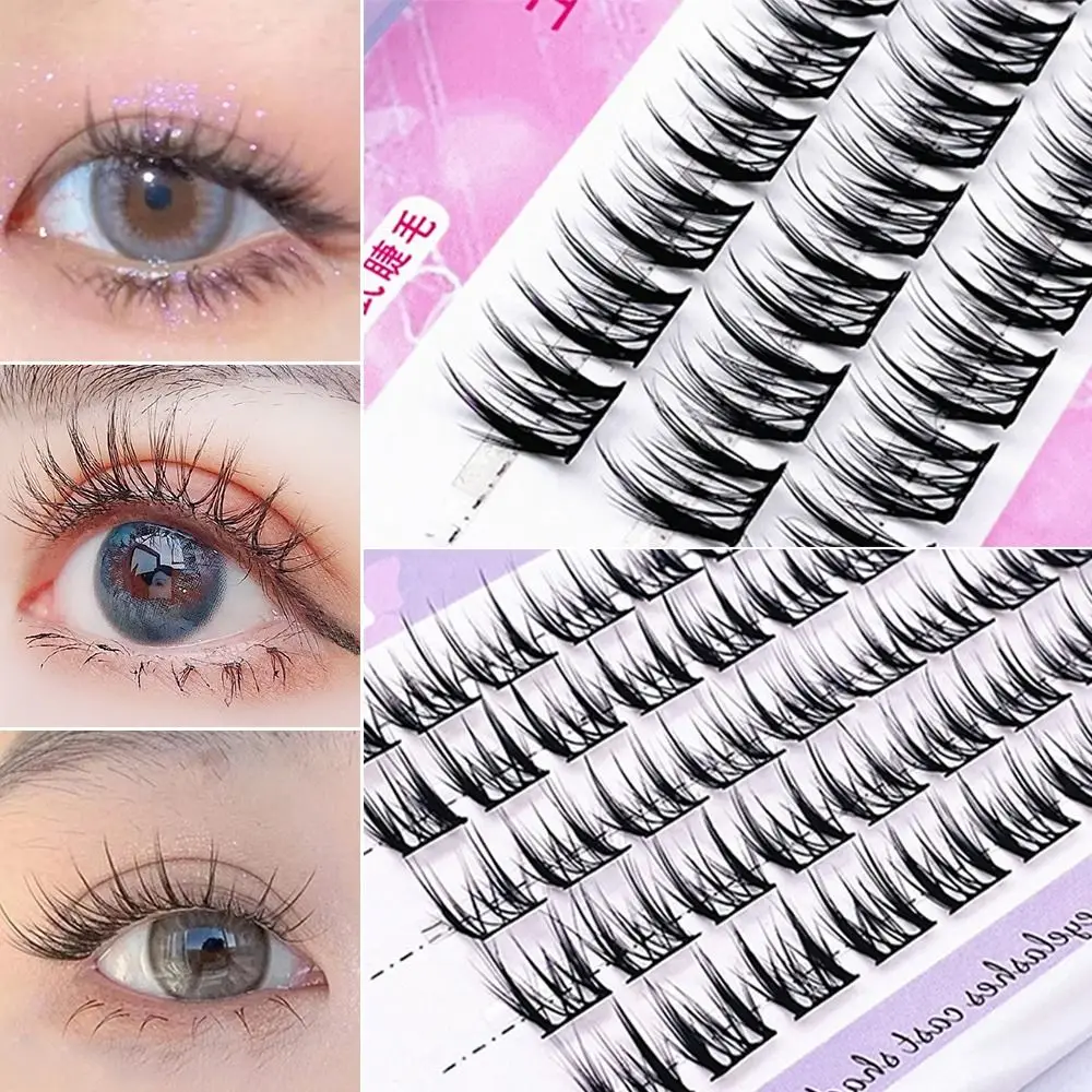 

Натуральные накладные ресницы ручной работы, один кластер, накладные ресницы дьявола, густые маленькие ресницы манга, накладные ресницы