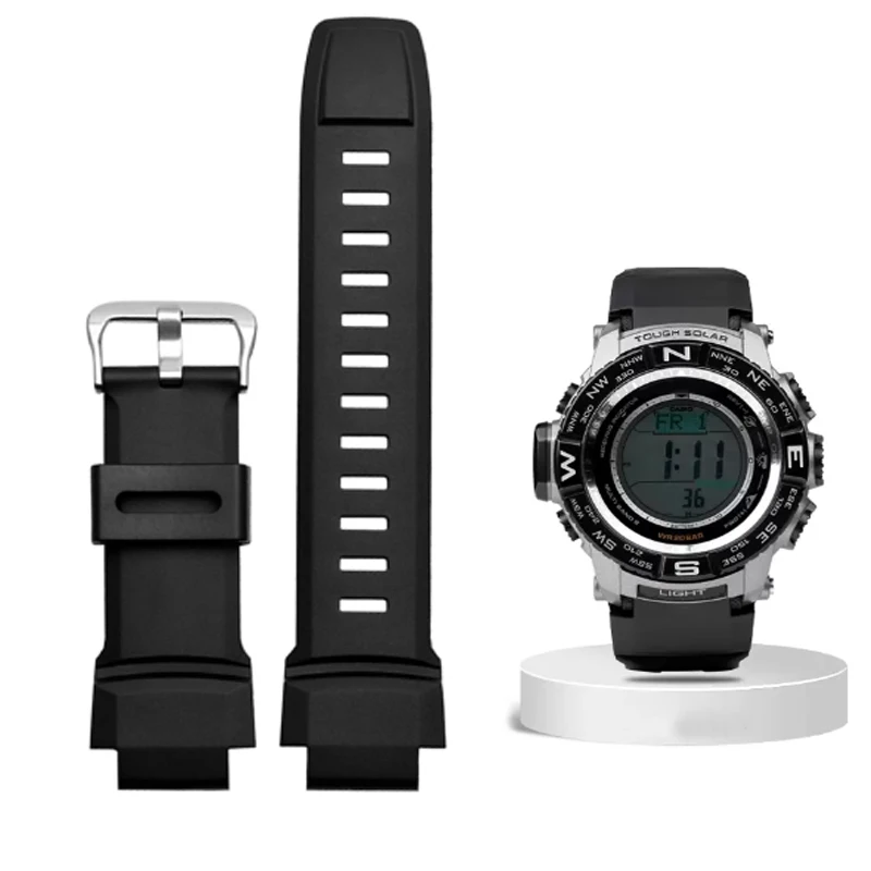 

Silicone Watch Band For Casio PROTREK PRG-260/270/550/250 PRW-3500/2500/5100 Replacement Black Orange Rubber Bracelet 18mm Strap