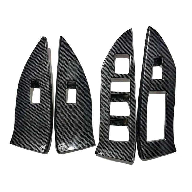 

4Pcs For Subaru Forester Car Door Armrest Window Lift Switch Button Panel Cover Trim Stickers Car Accessories