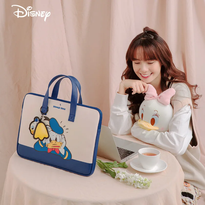 

Disney Cute Cartoon Donald Duck Laptop Bag for Macbook Air Pro Dell Acer Asus HP Huawei 13 14 15 Notebook Bag For Women