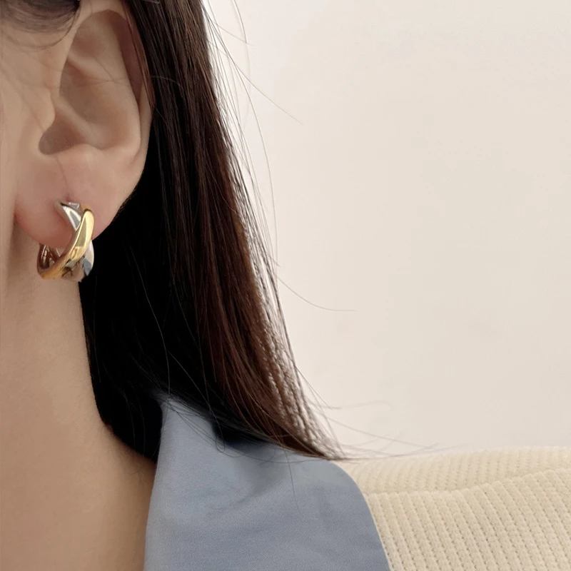 Металлические серьги-кольца