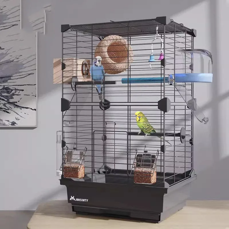 

Feeder Quail Bird Cage Decoration Pet Splash Protector Metal Bird Cage Playground Breeding Vogelkooi Accessoires Habitat Decors