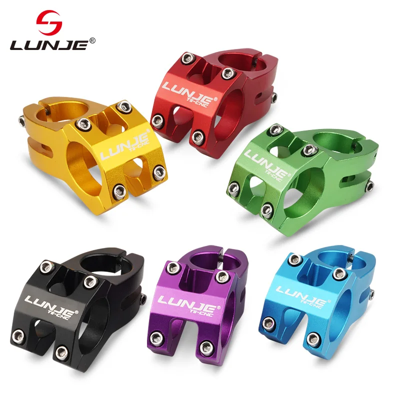 

LUNJE MTB Stem 31.8x45mm High Strength Short Handlebar Stem Aluminum Alloy Bicycle Bridge Racing Downhill Bike Road Bike Stem