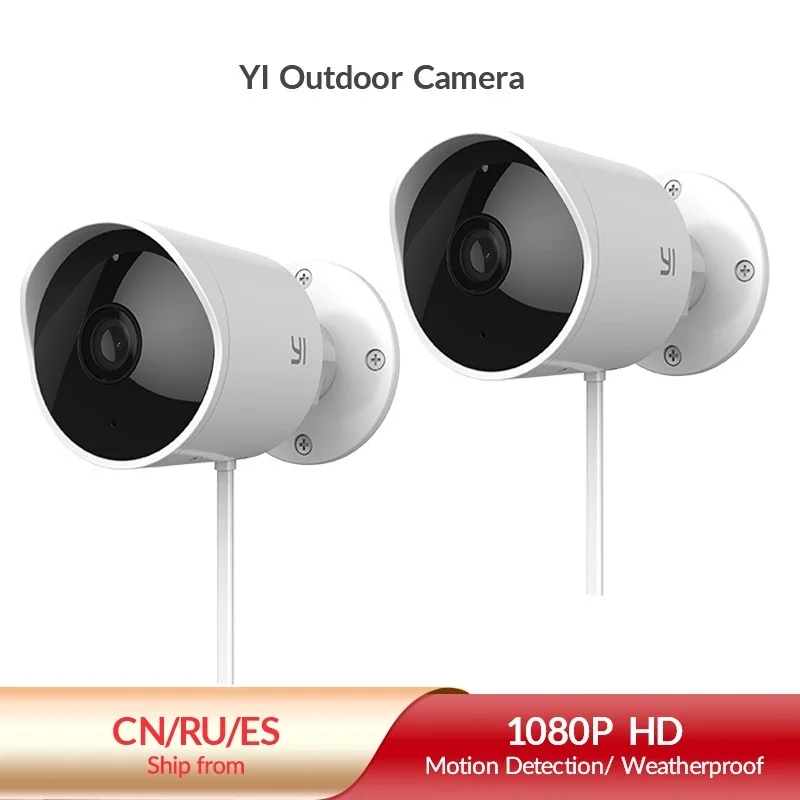 

YI Outdoor Camera surveillance camera IP-65 Water-Resistant Housing Cam Night Vision Human Detection Security Camera