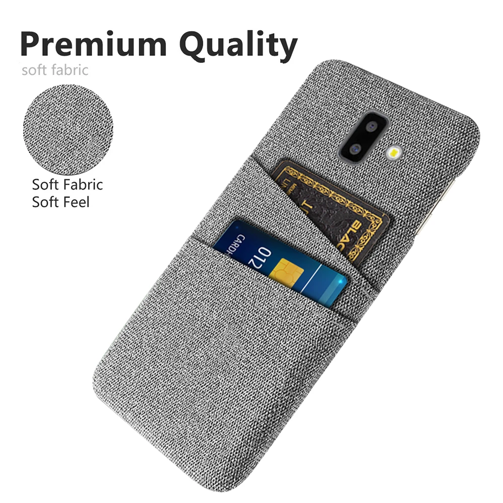 

For Samsung Galaxy J4 Plus 2018 J415F J400F J4Plus J 4 Plus For Samsung Galaxy J4 Plus Case Dual Card Fabric Cloth Luxury Cover