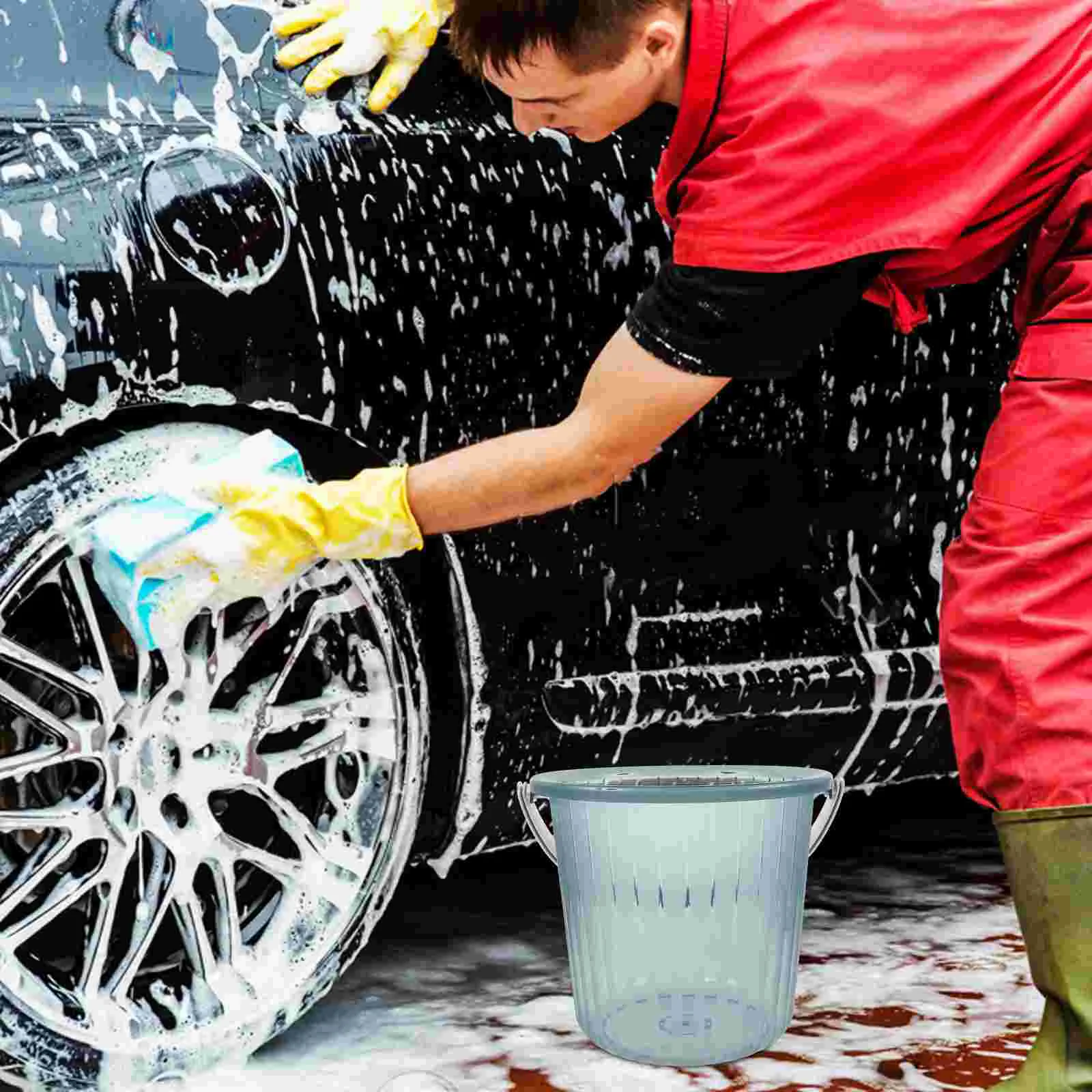 Ведро для мойки автомобиля мусорное ведро воды дома уличный резервуар хранения