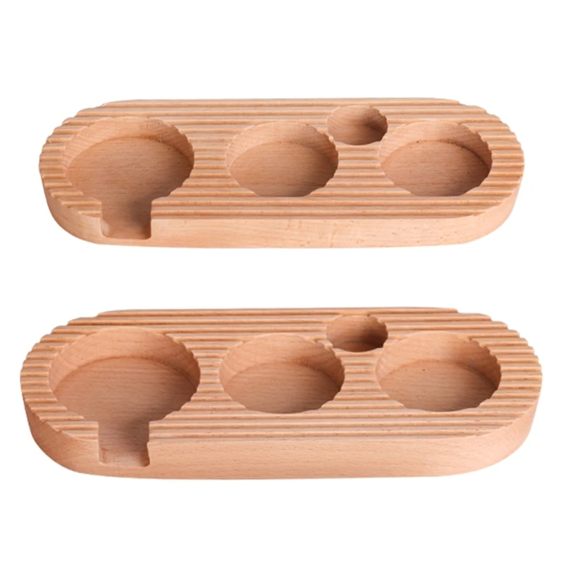 

Подставка для темпера кофе, деревянная основа 51/53/58 мм, с 4 отверстиями, для фильтров эспрессо