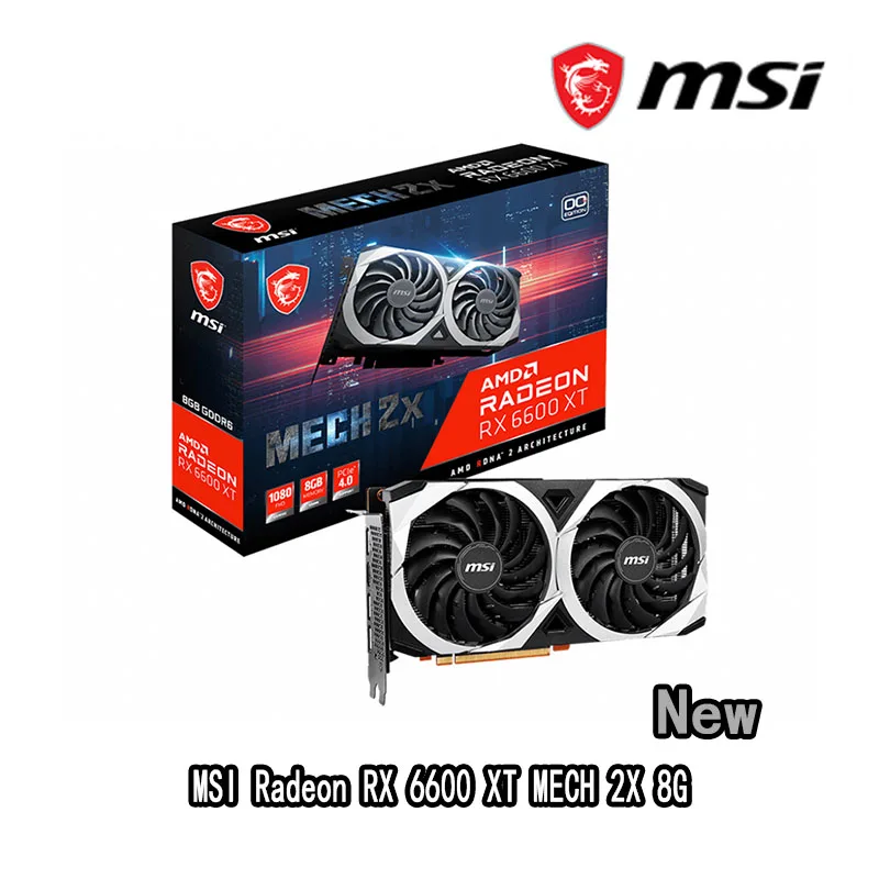  Видеокарта MSI Radeon RX 6600 XT MECH 2X 8G, GDDR6, 128 бит, 7 нм, 6600XT