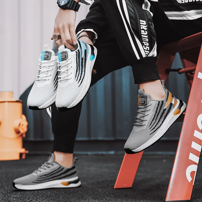 Comfortable Breathable Men's Casual Sneakers Adult Teenagers Outdoor Running Shoes Walking Shoes School Sports Shoes 39-44